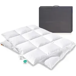 Daunendecke 100% Sibirische Daunen 135x200 - Hochwertige Winter Bettdecke mit 900g Füllgewicht aus 100% sibirischen Daunen. Ideal für kalte Nächte, antiallergisch und milbenresistent - für erholsamen Schlaf!