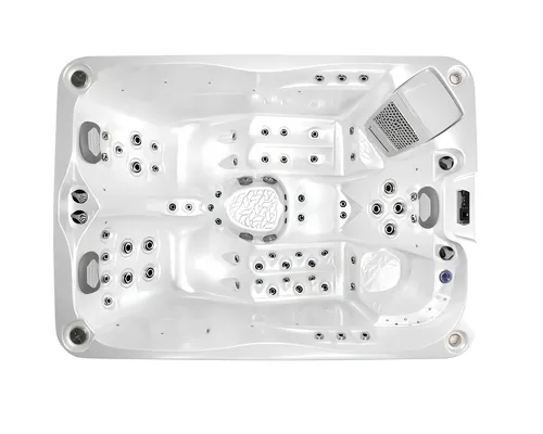 Hydromassagewanne Whirlpool Spa Pool 216x156 cm - Rechteckiger Whirlpool aus hochwertigem Acryl mit 700 L Fassungsvermögen. Ideal für entspannende Stunden im Freien und mit 2 Jahren Herstellergarantie.