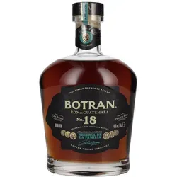 Botran Ron Añejo No. 18 Reserva de la Familia 40% Vol. 0,7l - Premium Rum aus Guatemala mit 18 Jahren Reifung, komplexe Aromen von Karamell und Eiche, ideal für puren Genuss oder Cocktails.