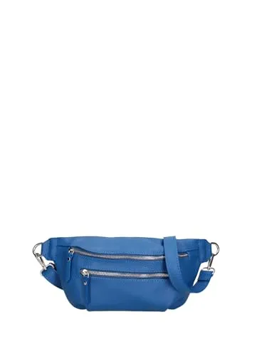 Damen-Gürteltasche aus echtem Leder 34 x 14 x 8 cm RR220724023FBG-PARENT, Kornblumenblau