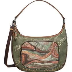 Anekke Schultertasche Shoulder Bag - Stylische Schultertasche aus hochwertigem Polyurethan mit abnehmbarem, verstellbarem Schulterriemen. Perfekt für jeden Anlass und ein echter Hingucker dank Glitzer-Logo-Stickerei.