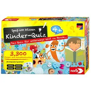 Noris Kartenspiel Kinder-Quiz für schlaue Kids 4+, ab 4 Jahre, 1-6 Spieler