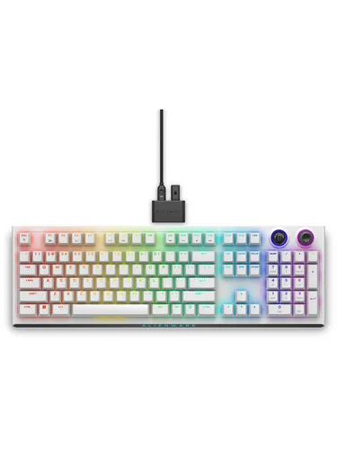 Alienware Tri-Mode AW920K Gaming Tastatur - Gaming Tastatur mit AlienFX Per-Key RGB, 16,8 Millionen Farben, kabelloser Verbindung und CHERRY MX Red Schaltern für ein erstklassiges Spielerlebnis.
