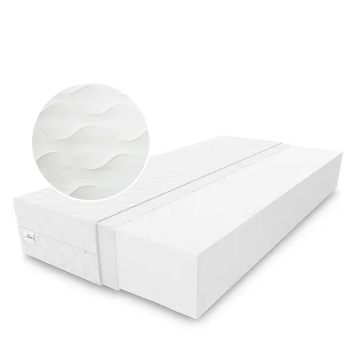 Kindermatratze KingBABY 70 x 140 x 6 cm aus hochwertigem Kaltschaum I Rollmatratze mit waschbarem Bezug - Weiß