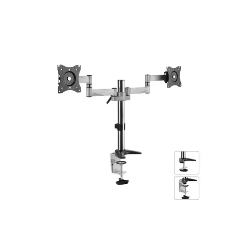 Maclean Universal MC-714 Monitorhalterung Tischhalterung Dual - Monitor-Halterungen & -Ständer für flexible Bildschirmpositionierung, mit Kipp- und Drehfunktion für optimale Ergonomie und Platzersparnis.
