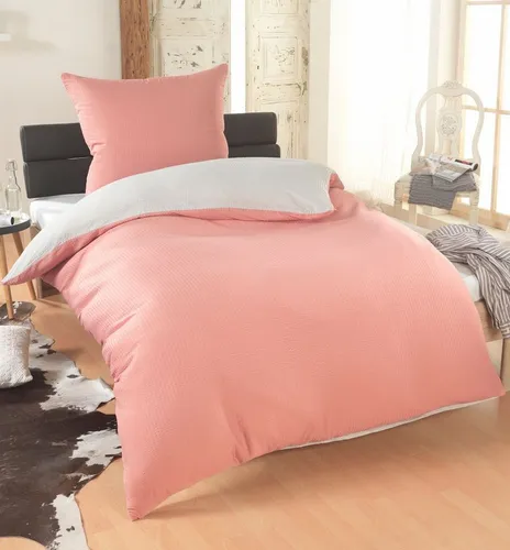 Dreamhome Wendebettwäsche 135x200 + 80x80 cm atmungsaktiver Bettbezug, Sommerbettwäsche, Mikrofaser, 2 teilig, Für Allergiker geeignet, pflegeleicht, angenehm weicher Stoff