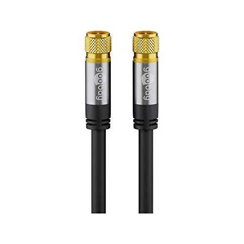 GOOBAY 70661 - Antennenanschlusskabel (F) (135 dB typ) 4x geschirmt, 1,0 m