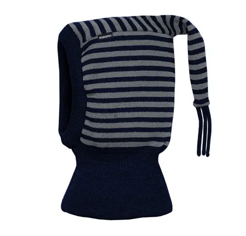 MAXIMO Schlupfmütze MINI-Schlupfmütze, Zipfel Strick Ringel, doppelt, Windstopper (1-St) Merino
