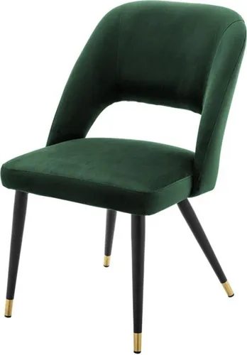 Casa Padrino Luxus Esszimmerstuhl Grün/Schwarz in gold von Demotex
