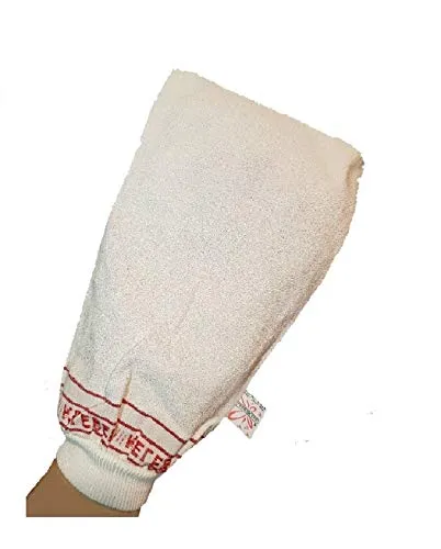 Kelebek Türkisches Hammam-Handschuh, Weiß, Peelinghandschuh