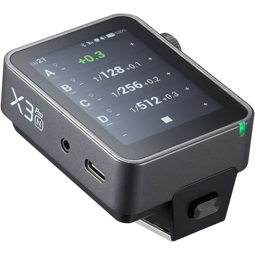 Godox Transmitter X3Pro N für Nikon - Intelligente Kamera-Fernbedienung mit Touchscreen für Nikon. Steuere bis zu 16 Beleuchtungsgruppen präzise und gleichzeitig. Ideal für kreative Fotografie mit optimierten Einstellungen.