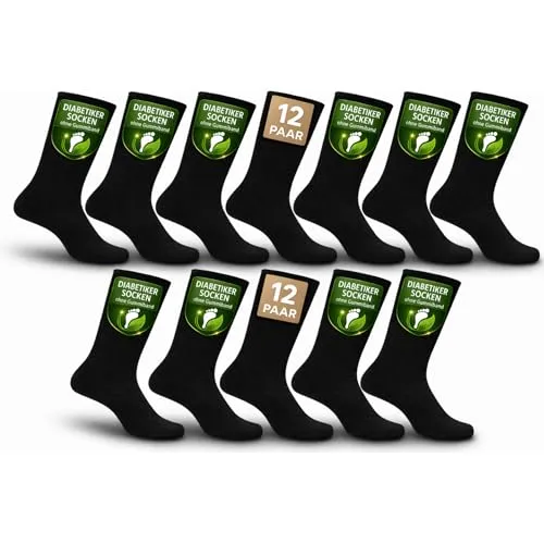 Weissmantel Diabetikersocken 12 Paar Baumwolle