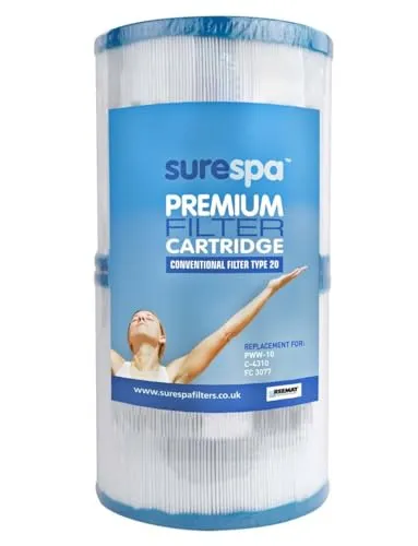 Surespa Whirlpool-Filter-Paar – ersetzt Unicel C-4310, Pleatco PWW10, SC750, Darlly 40101, Magnum WW10 3 m² Whirlpool-Filter Typ 20 ..
