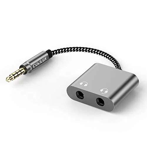 Cubilux 2 Wege 3,5 mm Kopfhörer Splitter mit doppelter Audiobuchse zum Teilen von Musik, 1/8 Zoll TRRS 4 poliger Stereo Y Splitter mit Zwei Headset Buchsen für Smartphone, iPhone, Tablet, MP3