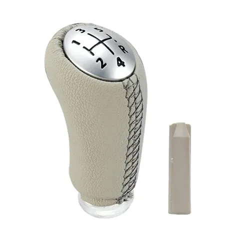 Viviance 5 Gang Schaltknauf PU Leder kompatibel mit Renault Laguna Clio III MK3 Megane Scenic MK2 Kangoo 03-09 - Matt