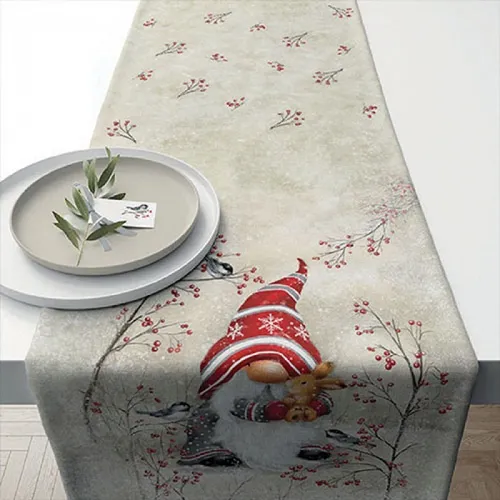 Tischläufer DWARF HUG | Zwerg 40x150cm by Ambiente | Winter, Zwerg