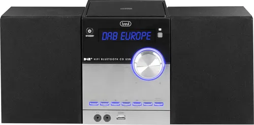 Trevi 0H10D800, Home-Audio-Minisystem, Schwarz, Silber, 1 Deck(s), Oben, DAB, DAB+, FM, PLL, LCD