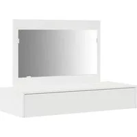 vidaXL Moderner weißer Schminktisch mit Spiegel