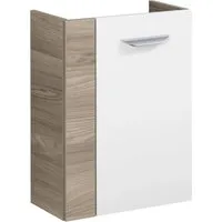 FACKELMANN Luxor Waschbeckenunterschrank schmal - Unterschrank für Waschtisch im Gäste-WC, optimaler Stauraum mit gedämpften Scharnieren für sanftes Schließen, ideal für kleine Bäder.
