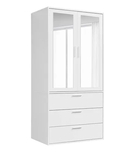 mokebo Kleiderschrank Der Grenzenlose – 2-Türig mit Spiegel - Kleiderschrank mit grenzenlosen Konfigurationsmöglichkeiten, MADE IN GERMANY, ideal für individuelle Raumgestaltungen und schnelle Lieferung direkt zu dir nach Hause.