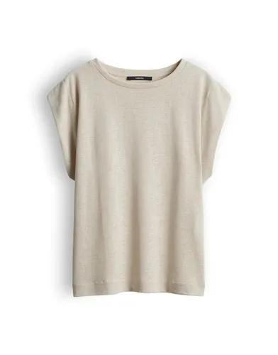 someday Damen Kurzarmshirt | Flammgarn Jerseyshirt in Natural Glaze, Größe 38