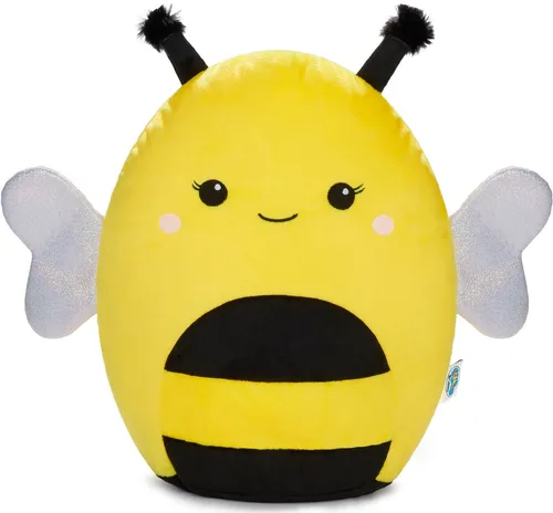 SQUISHBRUBIES Kuscheltier Bonnie die Biene - 35 cm Stofftier - Superweich (1-St., Schwarz und Gelb), Plüschtier zum Kuscheln, Verschenken und Sammeln