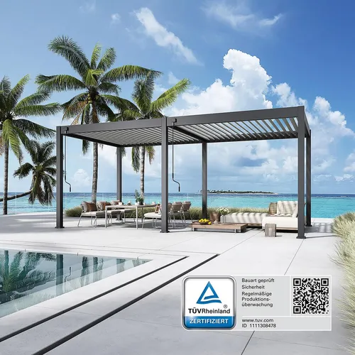 Weide Deluxe Pergola | Voll Aluminium freistehend 3x6m