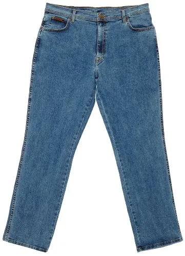 Wrangler Herren-Jeans Texas, Regular Fit, Straight Leg - Bequeme Wrangler-Jeans mit regulärer Passform und geradem Bein, ideal für jeden Anlass. Aus 99% Baumwolle für hohen Tragekomfort, maschinenwaschbar und langlebig – die perfekte Wahl für stilbewusste Männer.