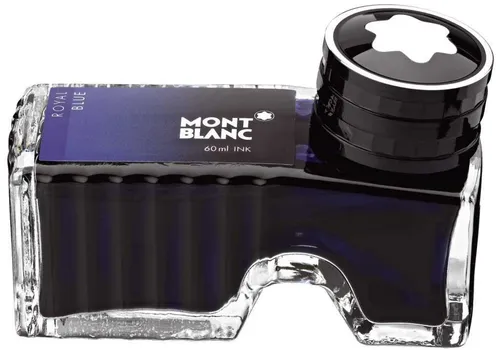 Montblanc Tintenfass Royal Blue 105192 – Hochwertige Tinte in Königsblau - Tintenfässer für traditionelle Füllhalter & Federn. Diese schnelltrocknende Montblanc Tinte in königlichem Blau sorgt für elegante Schriftzüge und schützt die Tintenleiter vor Verkleben.