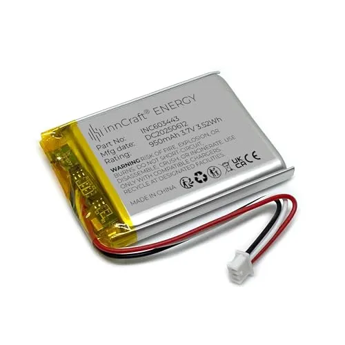 Lithium Polymer Akku innCraft Energy 950mAh 3.7V, 43x34x6 Modell 603443 3P Molex 51021-030 1.25mm Anschluss
