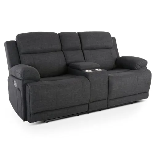 Raburg Kinosessel Snax 2er-Fernsehsessel - Relaxsessel mit mechanischer Easy-Lift-Funktion und 4 Getränkehaltern, ideal für entspannte Filmnächte zu zweit.