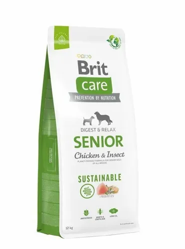 BRIT Care Dog Sustainable Senior für ältere Hunde mit Huhn und Insekten 12kg
