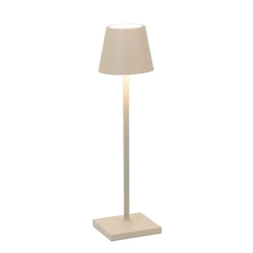 Zafferano Akku Tischleuchte Poldina Pro 275 mm Sand in beige von Zafferano
