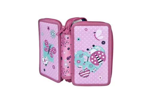 Scooli Federmäppchen Schüleretui Doppeldecker Ladybug