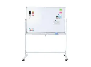Whiteboard MCW-C85 - Mobil Rollbares Magnettafel Memoboard 120x90cm - Präsentation: Hochwertiges Whiteboard mit Qualitätsmanagement, mobil und inkl. Zubehör - ideal für flexible Einsatzmöglichkeiten im Büro oder Schule.