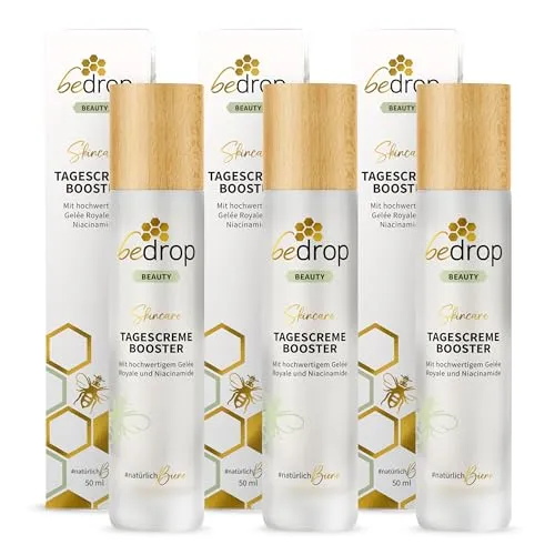 bedrop Tagescreme Booster - Gesichtscreme mit Gelée Royale - Anti-Aging-Creme für intensive Feuchtigkeit und strahlend glatte Haut. Mit hochwertigem Gelée Royale und Niacinamide für einen jugendlichen Teint.