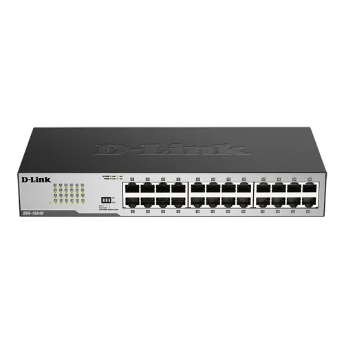 D-Link DGS-1024D - 24-Port Gigabit Ethernet Switch, lüfterlos und energieeffizient für optimale Netzwerkleistung in Büros