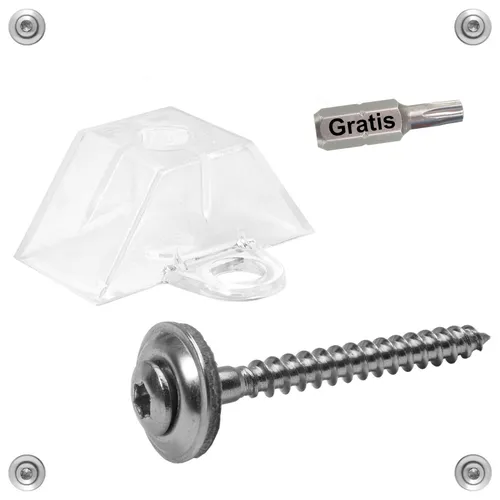 Abstandhalter 70/18 Trapez + Spenglerschrauben 4,5x45 Edelstahl TX20 u. EPDM 100