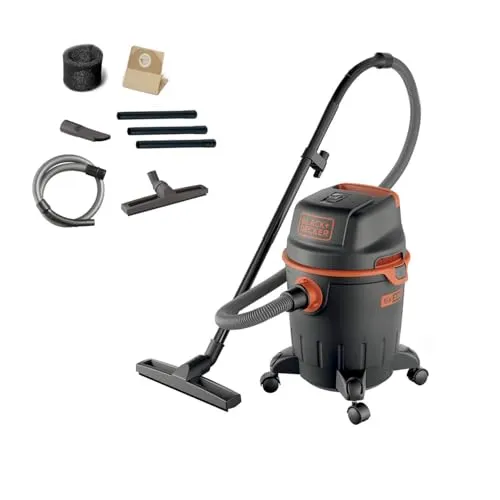 BLACK+DECKER Nass- und Trockensauger BXVC20PE (1200 W, 20 Liter) - Nass- & Trockensauger mit Blasfunktion und 20L Behälter, ideal für vielseitige Reinigungsaufgaben. Kompakt und leicht für einfache Handhabung.