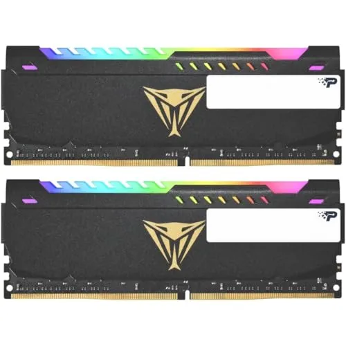 Viper Steel RGB 16 GB DDR4-3600 Dual-Kit - Arbeitsspeicher mit 16 GB (2x 8 GB), RGB-Beleuchtung und INTEL XMP Unterstützung für optimierte Leistung und beeindruckende Optik.