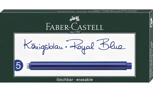 Faber Castell Tintenpatronen Standard Großraum 5er blau