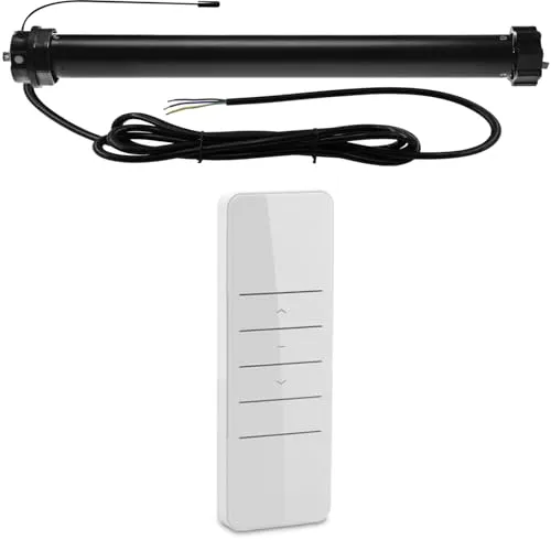 NOBILY Funk Rollladenmotor PRE5 20/15-60 - Funk-Rollladenmotor mit 20Nm Zugkraft, ideal für 60mm Achtkantwellen. Inklusive Adapter und Montagezubehör. Geräuscharm, mit Überlastungsschutz für lange Lebensdauer. Komfortable Fernbedienung ohne Kabelverlegung!