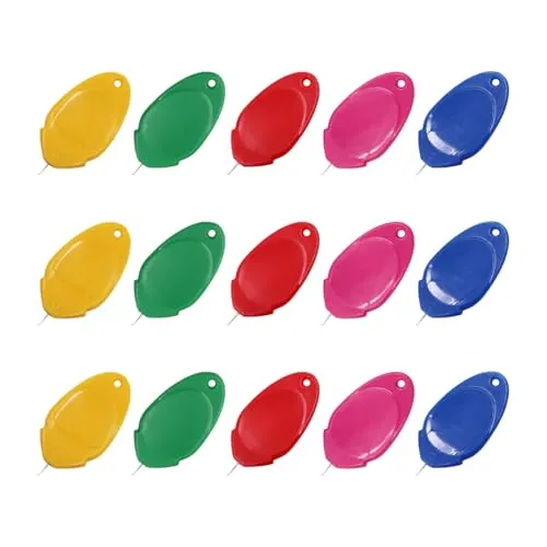 Stück Nadeleinfädler, Nadeleinfädler zum Handnähen,Nadel Einfädler, Kunststoff Nähnadeln Einfädler, für Nähen Kreuzstich Sticken DIY Näharbeiten Basteln. 15