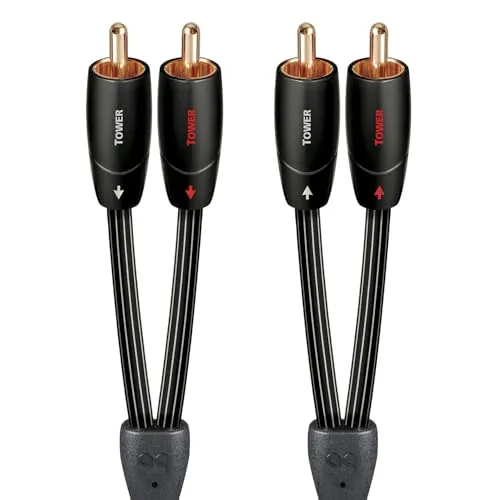 Audioquest Cinch-Kabel Tower 0,6M - Hochwertiges Cinch-Kabel mit massivem Langkristallinem Kupfer und innovativem Noise-Dissipation-System für ein optimales Klangerlebnis.