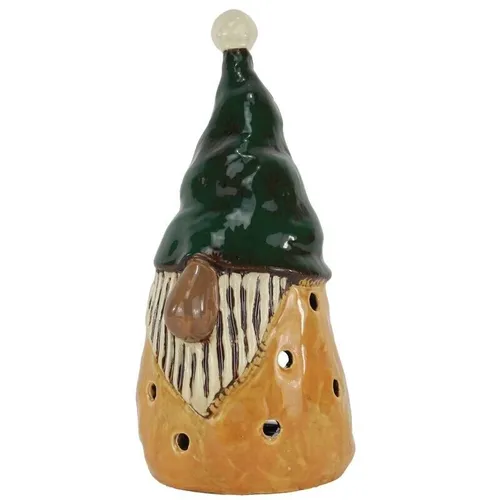 Windlicht, Wichtel mittel, Keramik, 9,5x8,5x18,5cm