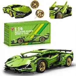 Konstruktionsbausteine Mega-Bausteinset Lamborghini Cyberpunk – 1280 Teile, 1:14 Sportwagen