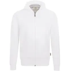 HAKRO Sweatjacke College, Weiß, XXL - Hochwertige Sweatjacke für Herren aus 70% Baumwolle, ideal für Beruf und Freizeit, mit angenehmem Tragekomfort und langlebiger Qualität.