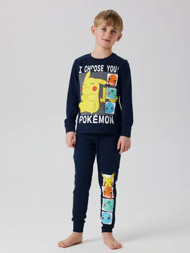 NAME IT Jungen Nkmabel Pokemon Nachthemd Set - Mädchenmode, lustiges Pokemon Design und bequemes Langarm-Nachtwäsche Set für süße Träume.