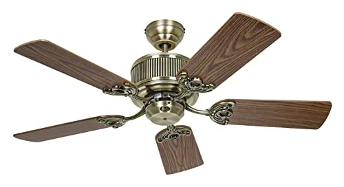 CasaFan Deckenventilator Eco Elements 103 - Messing antik - Eleganter Ventilator im traditionellen Stil, ideal für eine angenehme Raumklima und stilvolle Akzente in Ihrem Zuhause.