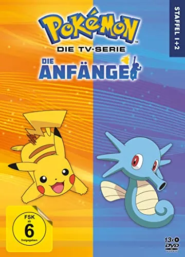 Pokemon - Die TV-Serie: Staffel 1+2 [13 DVDs] - Filme, spannende Abenteuer mit Pikachu und Freunden, ideal für Fans und Familien, freigegeben ab 6 Jahren.